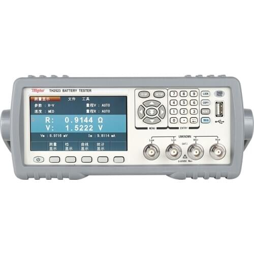 TH2523 Battery Tester Internal Resistance Tester 100uV-65V, 1uΩ-3.5kΩ AC Resistance Meter
