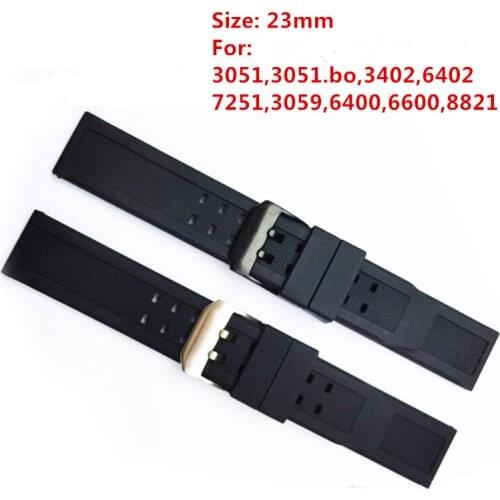 Top quality 23mm Rubber Silicone watchband Waterproof Watch Band Stainless Buckle For Luminox Men Sport Diving strap with Logo