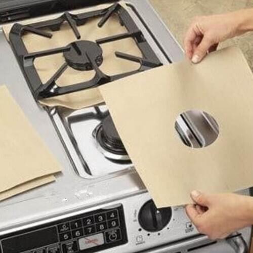 Gas Stove Cooker Protectors Cover/Liner Clean Mat Pad Gas Burner Covers Stovetop Protector Kitchen Accessories