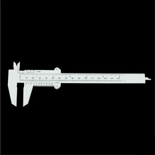 1Pc 150mm Plastic Sliding Vernier Caliper Portable Eyebrow Ruler Measure Permanent Microblading Eyebrow Ruler Makeup Tattoo