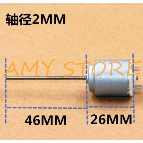 1Pc Electric Round 140 Motor 46mm Long Shaft DC 12V 3000RPM 150mA Max 24V DIY Car Toy Boat Plane Car Model Accessories