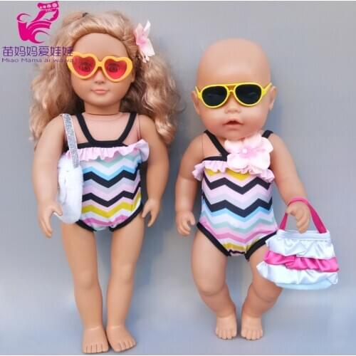 18-inch summer swimsuit suit suitable for 43cm baby doll one-piece suit doll accessories