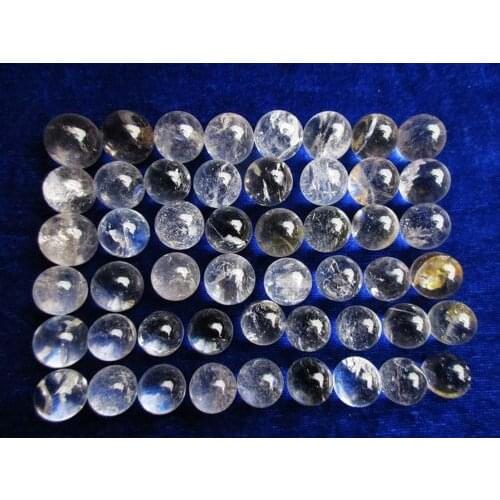 340g 50pcs 100% AAA+++ Natural Clear Quartz Crystal Sphere Ball