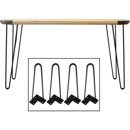 4 Pcs European and American Style Black Iron Table Leg Bracket Coffee Table Desk Furniture Legs