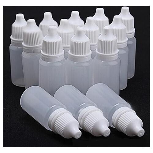 5 Pcs Durable 5ml/15ml/20ml/30ML/50ML/100ML Empty Plastic Squeezable Dropper Bottles Eye Liquid Dropper Press Refillable Bottles