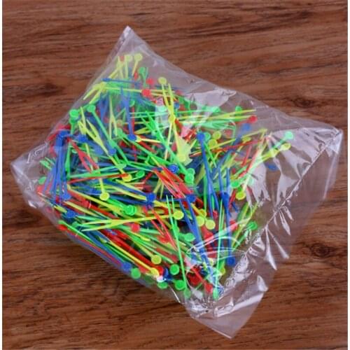 50 Pcs/set Colorful Transparent Disposable Food Fork Tableware Kitchen Gadgets Fruit Cake Dessert Snack Toothpick Picks Sticks