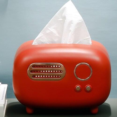 ABSF Retro Tissue Box Light Luxury Home Living Room Dining Room Tissue Box Coffee Desktop Storage Box Pumping Box