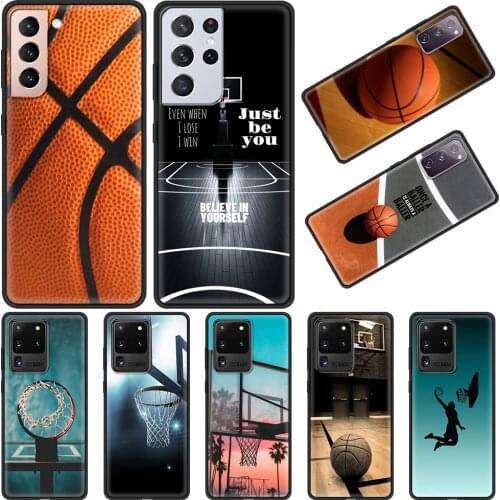 Basketball Basket Luxury Silicone Phone Case For Samsung Galaxy S21 Ultra S20 FE 5G S10 Lite S9 S8 Plus Cover Fundas Capas