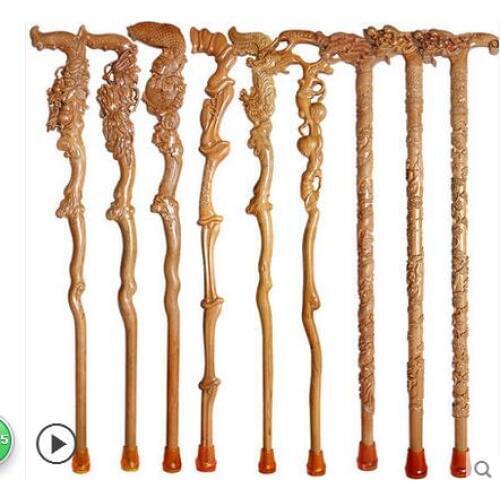 Leading beast celebration gift crutch antiskid lettering wooden crutches real wood old man cane practical during double ninth f