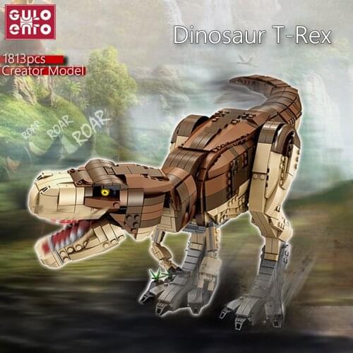 IDEAS Jurassic Dinosaur World Park Building Blocks Creative MOC T-Rex Bricks Set Kids Toys For Children Boys Gifts
