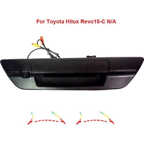 Vehicle Dynamic Trajectory Line Car Rear View Reverse Backup Camera For Toyota Hilux Revo15-C N/A Truck Handle Switch Camera