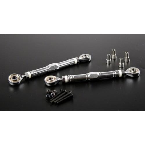 CNC Alloy Pull Rod Set Steering Tie Rod Fit for 1/5 HPI ROVAN ROFUN KM GTB TS BAJA 5B 5T 5SC