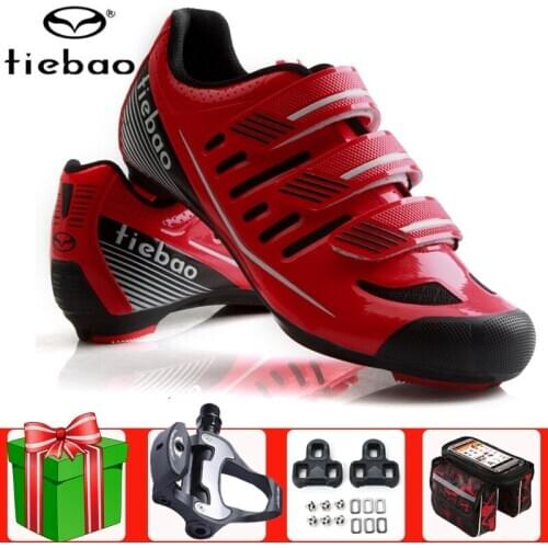 Tiebao Road Cycling Shoes Men sneakers women add Pedal Auto-lock Bicycle Sport Breathable Bike Athletic zapatillas de ciclismo