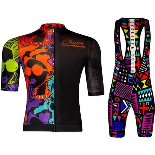 Chaise Pro team Men Cycling Jersey Set Quick-Dry 9D Gel Bib Suit Summer Breathable MTB Bike Sportswear kit Maillot Ropa Ciclismo