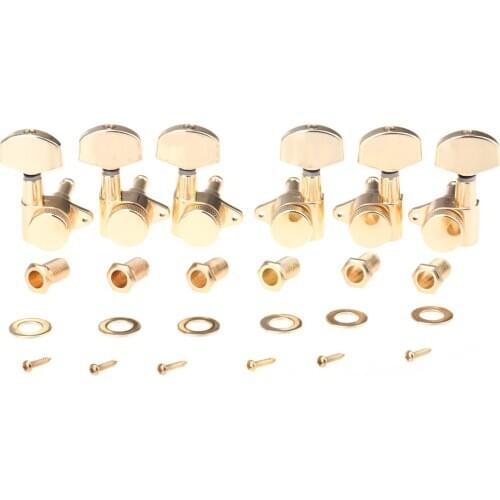 Musiclily Pro 3R3L Guitar Locking Tuners Tuning Pegs Keys Machine Heads Set for Epiphone Les Paul Style, Gold