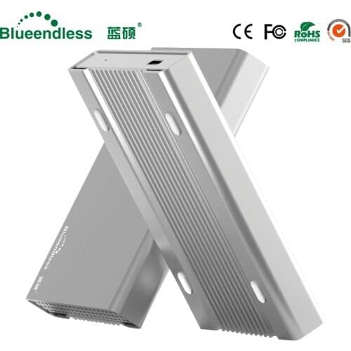 New Aluminum hdd Enclosure 2.5" Mobile Hard Disk Case Type-c Sata USB 3.1 Caddy All Metal Case Notebook External Hard Disk Box
