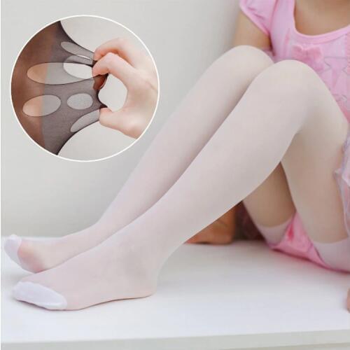 Autumn summer girls Kid white thin Pantyhose stockings Dance Ballet Tights children anti-hook breathable soft Tights