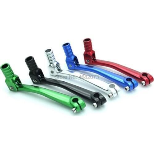By DHL or Fedex 100pcs Folding CNC Aluminum Gear Shift Lever Gear Shift Lever Fit For Kayo ATV Dirt Bike Pit Bikes Gear Lever