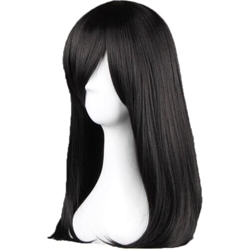 Attack on Titan Cosplay Mikasa Ackerman Wig Long Black Heat Resistant Synthetic Hair Anime Cosplay Costume Wig