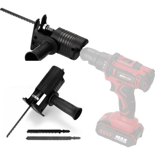 Reciprocating Saw Adapter with Sawblade Electric Drill Modified Electric Saw Power Tool Wood Cutter Machine Attachment Adapter