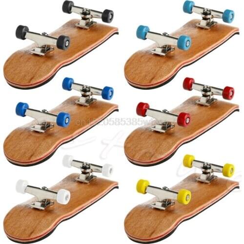 Professional Type Bearing Wheels Skid Pad Maple Wood Finger Skateboard Alloy Stent Bearing Wheel Fingerboard Novelty Toy