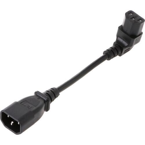 Male to Female C14 C13 PLug PDU Extension Power Cable Connector Right Angle