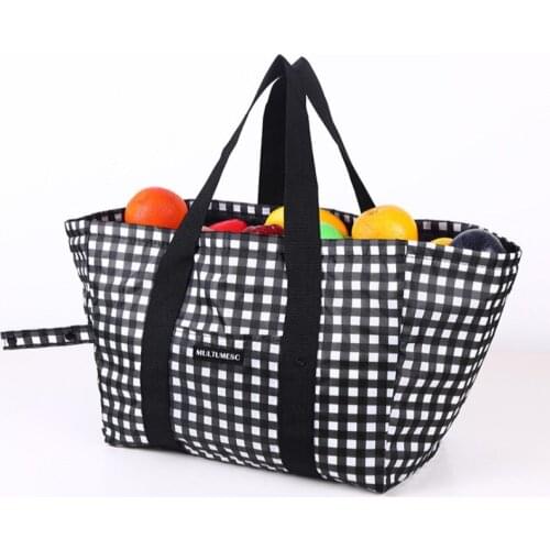 Folding Shopping Bag Picnic Food Storage Thermal Bag Reusable Travel Portable Shoulder Handbag For Grocery Tote Bags Durable