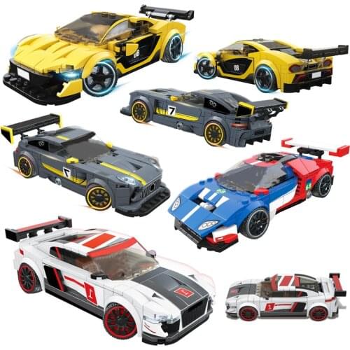 Speed Champions City Technique Vehicles Super Racers Supercar Racing Car Model Building Blocks Bricks Toys Friends Classic MOC