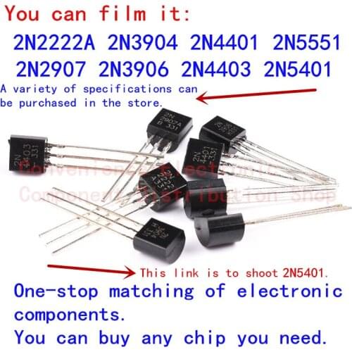 A pack of =50pcs 2N5401 5401 inline power transistor 92 packaged PNP triode
