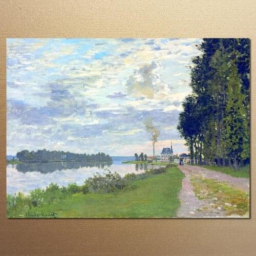 High quality Claude Monet paintings The Promenade at Argenteuil II oil on canvas hand-painted Home decor