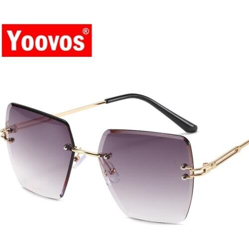 Yoovos Women Sunglasses Luxury Sunglasses Women Classic Eyewear Brand Designer Sun Glasses For Women Frameless Gafas De Mujer