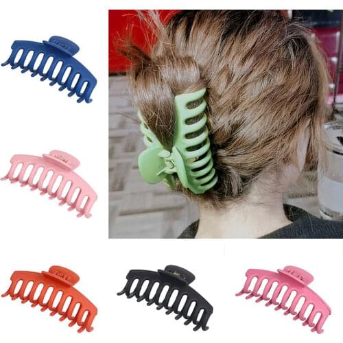 2021 New Hot Sale Large Hair Claws Solid Color For Womens Korean Elegant Headdress Bath Hair Jewelry Clip Accessories Gift