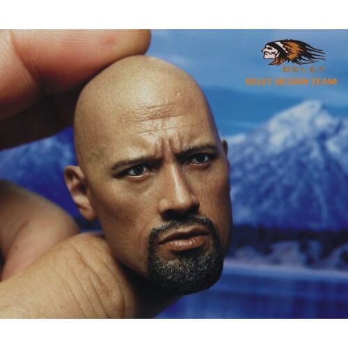 1/6 scale figure doll head shape for 12" action figure doll accessories Fast&Furious Luke Hobbs Dwayne Johnson male Head carved