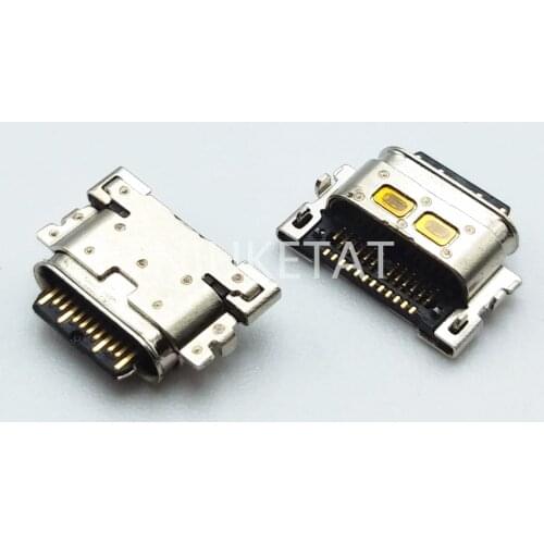 100pcs Micro USB 5Pin Jack Connector socket Data charging port tail plug Flex Cable For Motorola Moto G7 power play G8 PLUS port