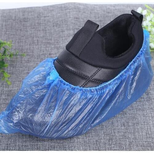 100pcs / bag dustproof waterproof boots cover plastic disposable shoes suite house overshoes
