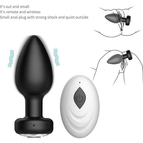 Remote Control 10 Vibration Modes Wireless Anal Vibrator Waterproof Healthy Silicone For Women Men Gay Intimate Goods Sex Toys