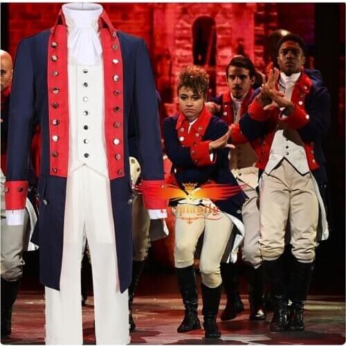 Musical Rock Opera Hamilton Alexander Hamilton Cosplay Victorian Costume Adult Men Outfits for Medieval Halloween Trench Vest