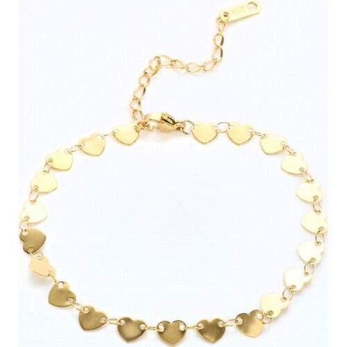 Fashion Heart Chain Anklets For Women Summer Beach Foot Jewelry Leg Chain Ankle Bracelet Femme Bohemian Beach Accessories Gifts