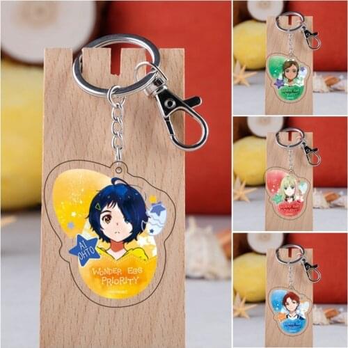 WONDER EGG PRIORITY Ohto Ai Neiru Aonuma Kawai Rika Momoe Sawaki Key Chains Two-sided Keychain Cosplay Acrylic Pendant Keyring