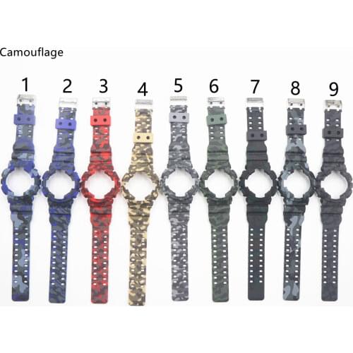 Sport TPU Strap Case for Casio G-SHOCK GA110/100/120 GD120 110 100 GAX-100 Smart Watch Accessories Watchband Belt with Logo