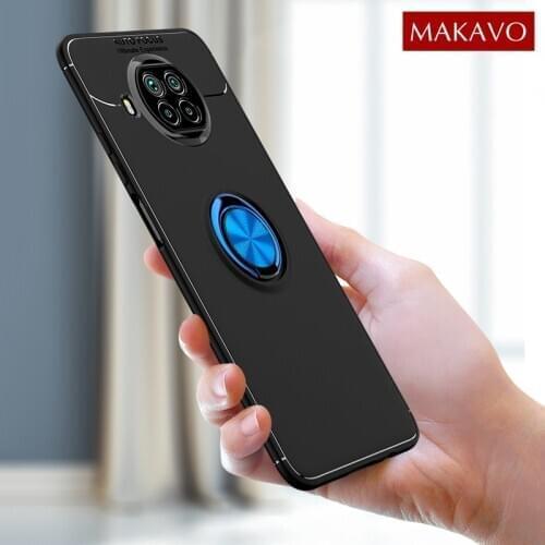 For Xiaomi Mi 10i Mi10i Case Ring Holder Soft Matte Silicone Back Cover Phone Case For Xiomi Xiaomi Mi 10i