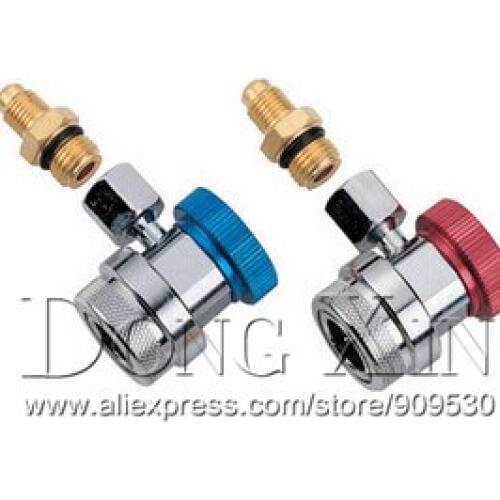 Deluxe Adjustable AC R134a Quick Couplers/Connectors/Adapters for Air-Conditioning