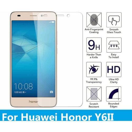 For Huawei Honor Y6II Y6 II Tempered Glass 9H Protective Film Explosion-proof Screen Protector for CAM-L23 CAM-L21 CAM-L03