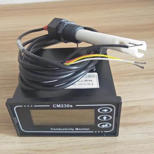 CM-230S Conductivity Monitor Tester Meter Digital Electric Conductivity Rate Detector Instrument 0-2000us/cm Error 2% Continuous