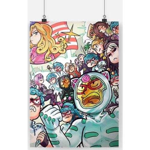 JoJo no Kimyou na Bouken characters Canvas poster Painting wall Art decor Living room Bedroom Study Home Decoration Prints