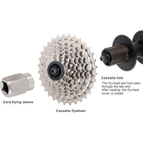 Mountain Bike Bicycle Cassette Flywheel Freewheel Removal Repair Lockring Sleeve Durable Bicycle Part Accessories