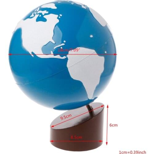 Montessori Geography Material Globe Of World Parts Kids Early Learning Toy