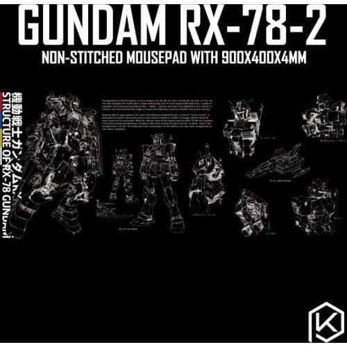 Mechanical keyboard gundam rx78-2 rx 78 2 Ready Player One Mousepad 900 400 4 mm non Stitched Edges Soft/Rubber High quality