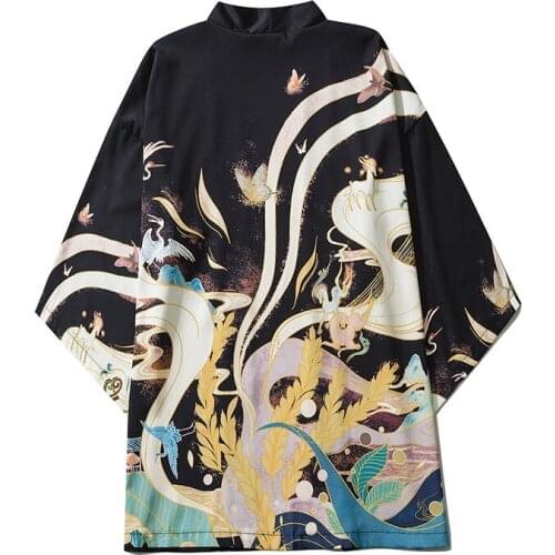 New Haori Fashion Clothes Japanese Vintage Asian Clothes Streetwear Top Kimono Daily Street Lounge