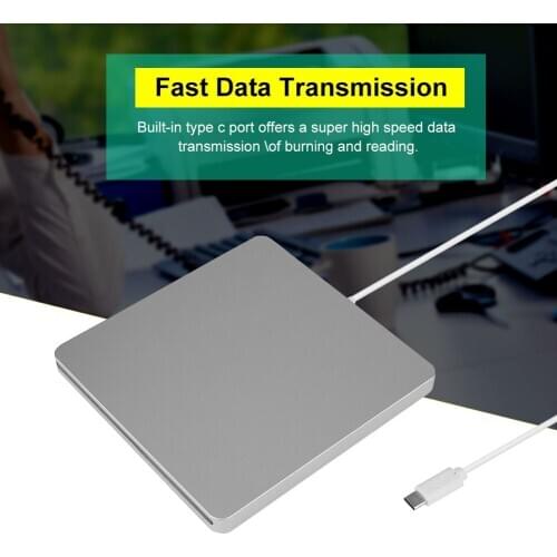 New Type C External DVD Burner One-button Burning Slot in Load External Burner for Mac OSX Win98 SE/ME/2000/XP Win7/Win8/Win10